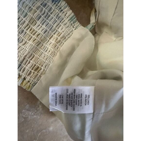 NWT Christian Lacroix M Linen Blend Crop Printed Top Colorful Adjustable Modern - Picture 3 of 6